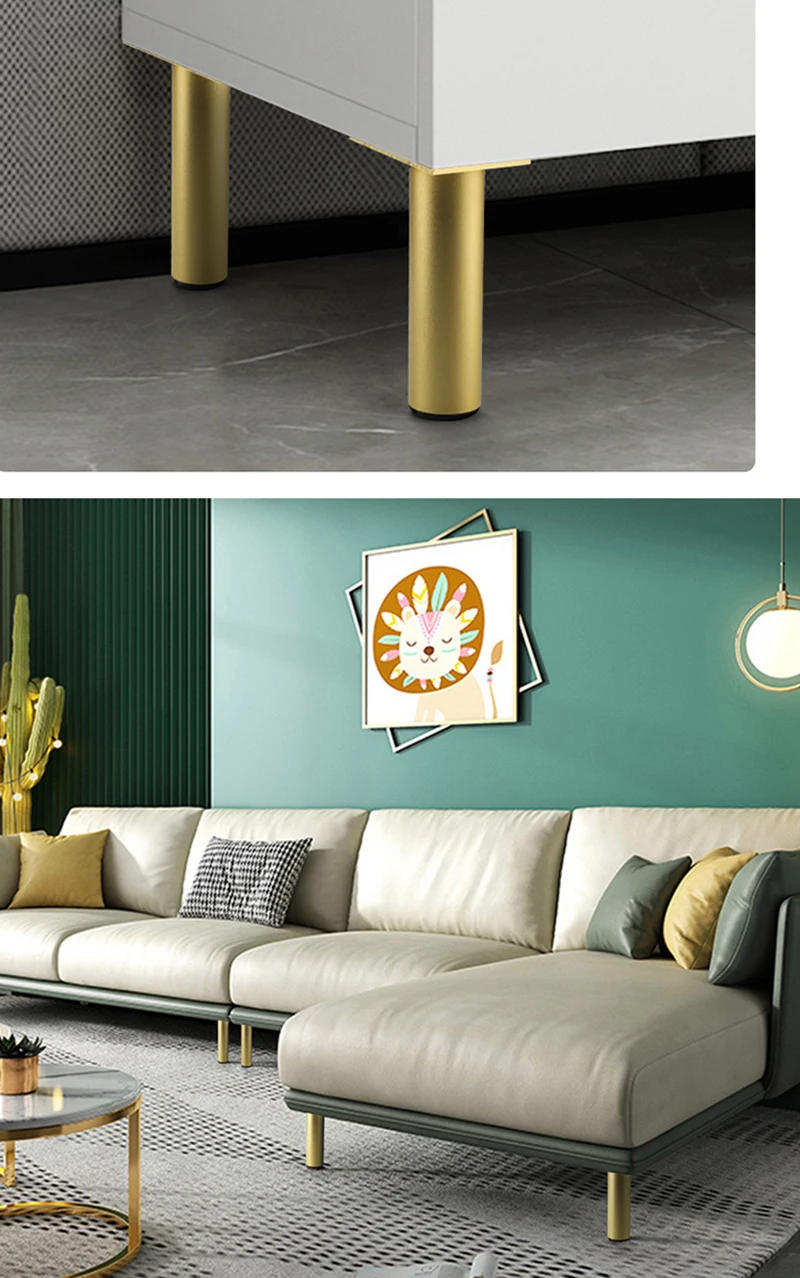 Description Picture 3 of item4pcs Furniture Cabinet feet Table Sofa Bed TV Cabinet legs Aluminum Alloy Furniture legs Adjustable Gold feet