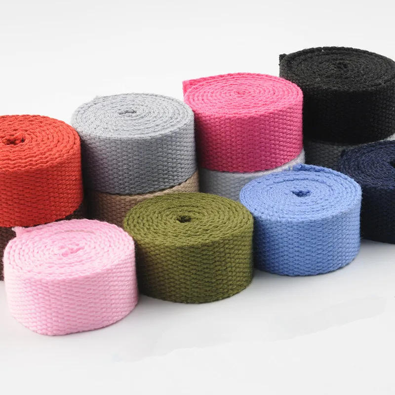 Description Picture 4 of item32mm Canvas Ribbon Belt Bag Cotton Webbing Polyester/Cotton Webbing Knapsack Strapping Sewing Bag Dog Collar Accessories