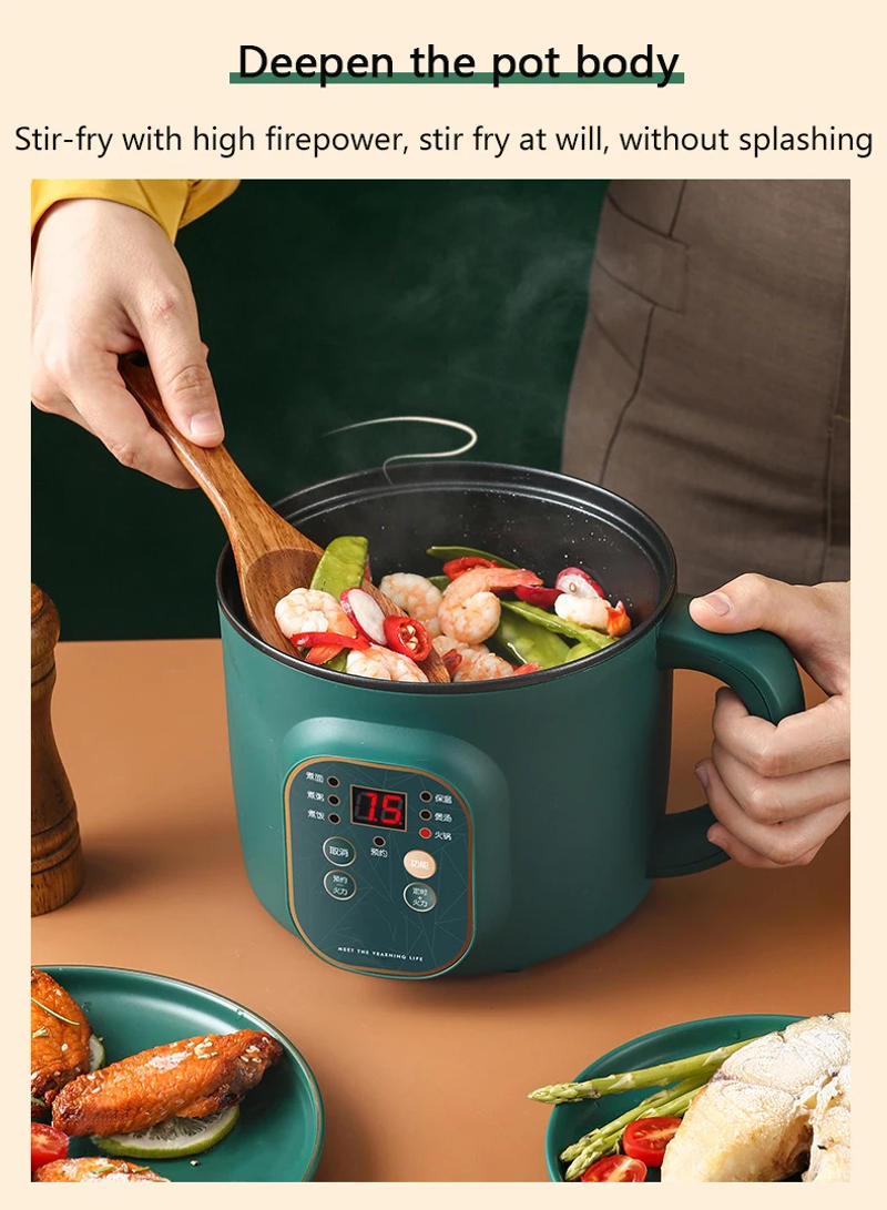 Description Picture 5 of itemDMWD Electric Cooking Machine 1.7L Rice Cooker Mini Soup Pot Food Steamer Multi-function Wok Hot Pot Porridge Maker 110V 220V