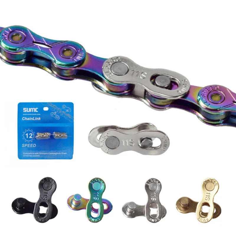 Description Picture 5 of item2 Pairs Bicycle Chain Link Connector Lock Set MTB Road Bike Chain Quick Release Buckle for 6/7/8/9/10/11 Speed