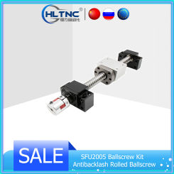 300 to 2500mm SFU2005 Set Rolled Ball Screw End Machined+Flange Nut+Housing DSG20H+BKBF/EKEF/FKFF15 End Support+Coupler for CNC