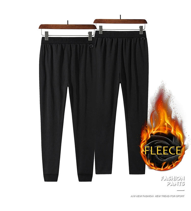 Description Picture 3 of itemFashion Men Winter Sweatpants Solid Fleece Warm Pants High Quality Male Thick Jogging Trousers Streetwear Plus Size 8XL