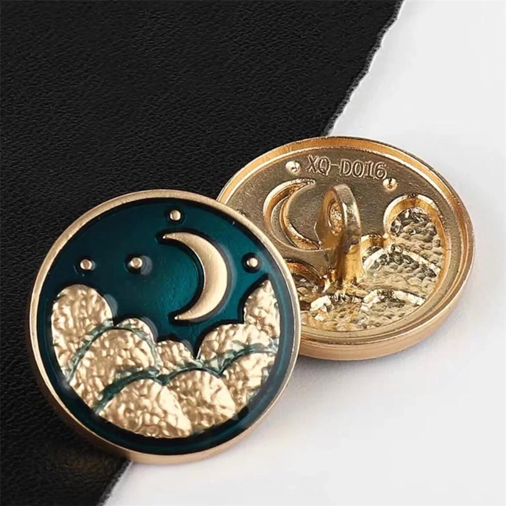 Description Picture 5 of itemMoon Pattern Metal Buttons for Clothes 20mm Sewing Accessories Buttons for Clothing Embellishments for Clothing Blouse Buttons