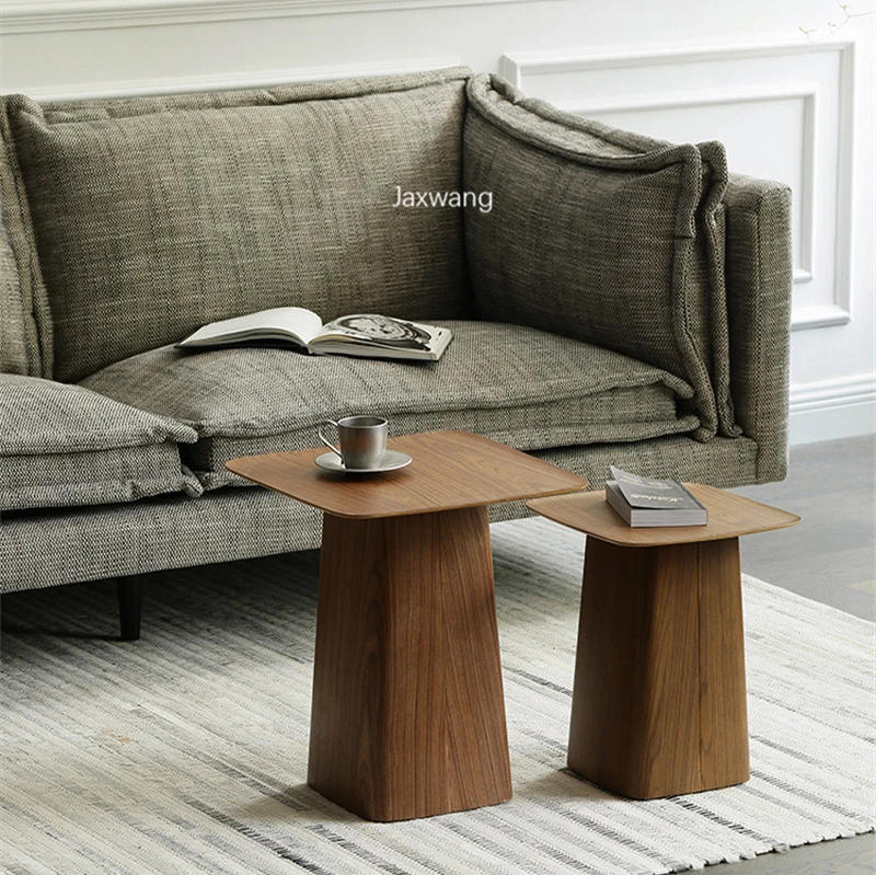 Description Picture 3 of itemCoffee Tables Luxury Nordic Walnut Color Wooden Living Room Dining Room Balcony Casual Simple Side Table Combination Foot Table