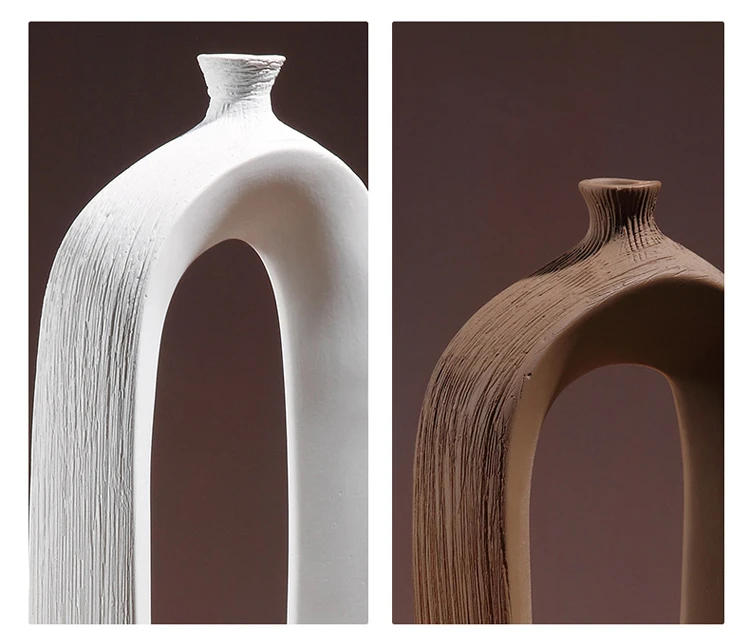 Description Picture 6 of itemClassic Ceramic Vase Home Decor Art Crafts Decoration Contracted Porcelain Flower Pot Creative Desktop Figurines