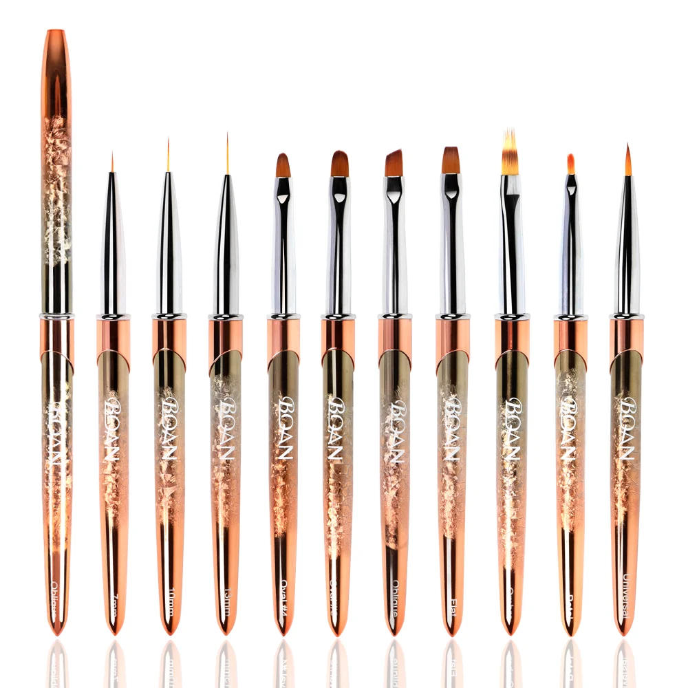 Description Picture 3 of itemBQAN New Rose Gold Handle Nail Brush UV Gel Liner Painting Pen Acrylic Drawing Brushes Nail Pen for Nails Nail Art Tool