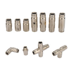 High Pressure 3/8" 9.52mm Interface Slip Lock, Tee Elbow Straight Joint Nozzles Quick Coupling Coupling  Misting System Fittings