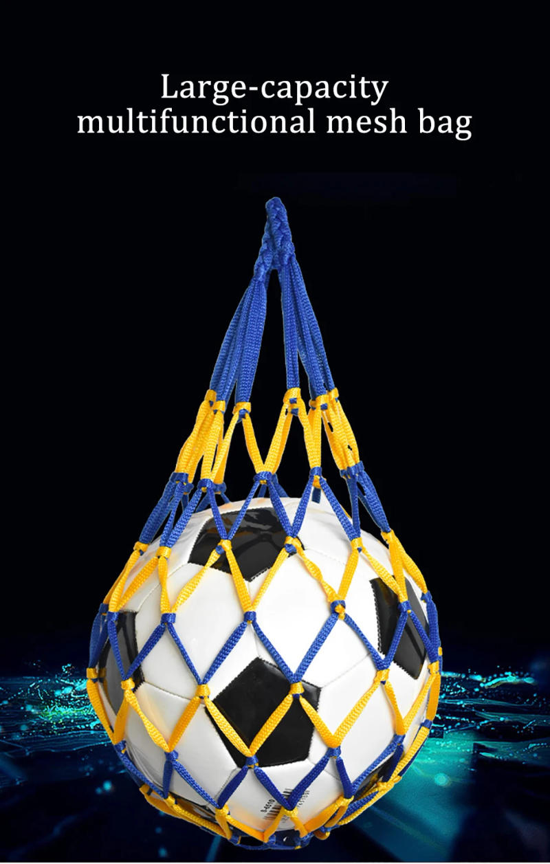 Description Picture 2 of item1PC Basketball Net Bag Nylon Bold Storage Bag Single Ball Carry Portable Equipment Outdoor Sports Football Soccer Volleyball Bag