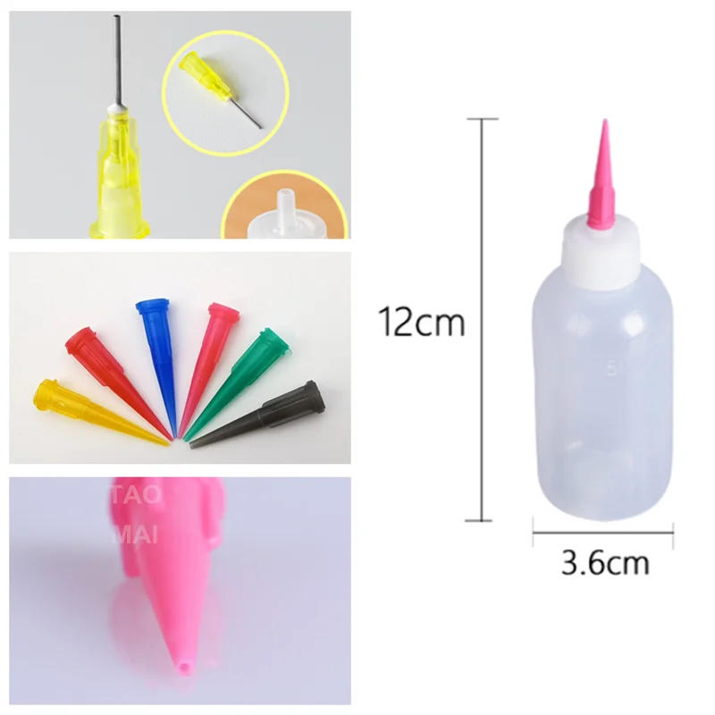 Description Picture 4 of item50ml Ceramic Art Squeeze Clay Bottle Multi-needle Point Line Texture Effect Creative Decoration DIY Pottery Clay Painting Tool