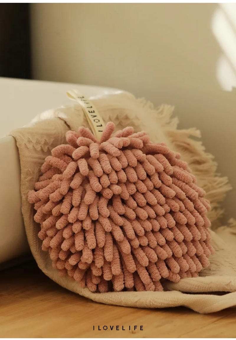 Description Picture 3 of itemChenille Soft Hand Towel with Letters Microfiber Super Absorbent Comfortable Wipe Cloth for Kitchen Bathroom Terry Hair Towels