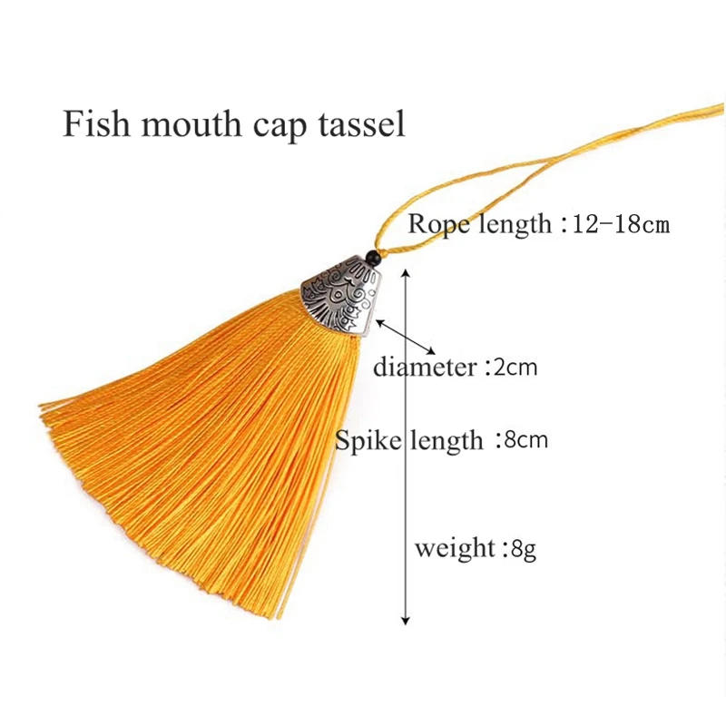 Description Picture 3 of item5/10Pcs 8CM Hanging Rope Silk Tassels Fringe Sewing Bang Tassel Trim Key Tassels for DIY Embellish Curtain Access