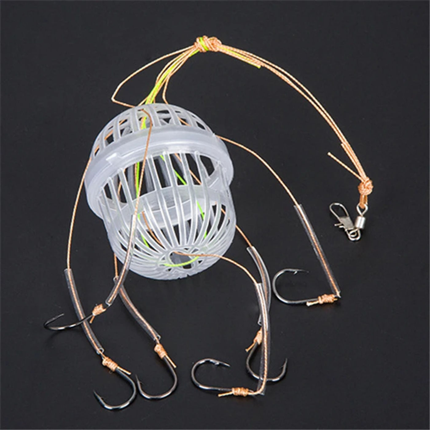 Description Picture 2 of item1pcs Carp Fishing Explosion Hook Set Outdoor Cage Basket Feeder Holder Fishhook Tool Tackle Anzol Pesca Accessories