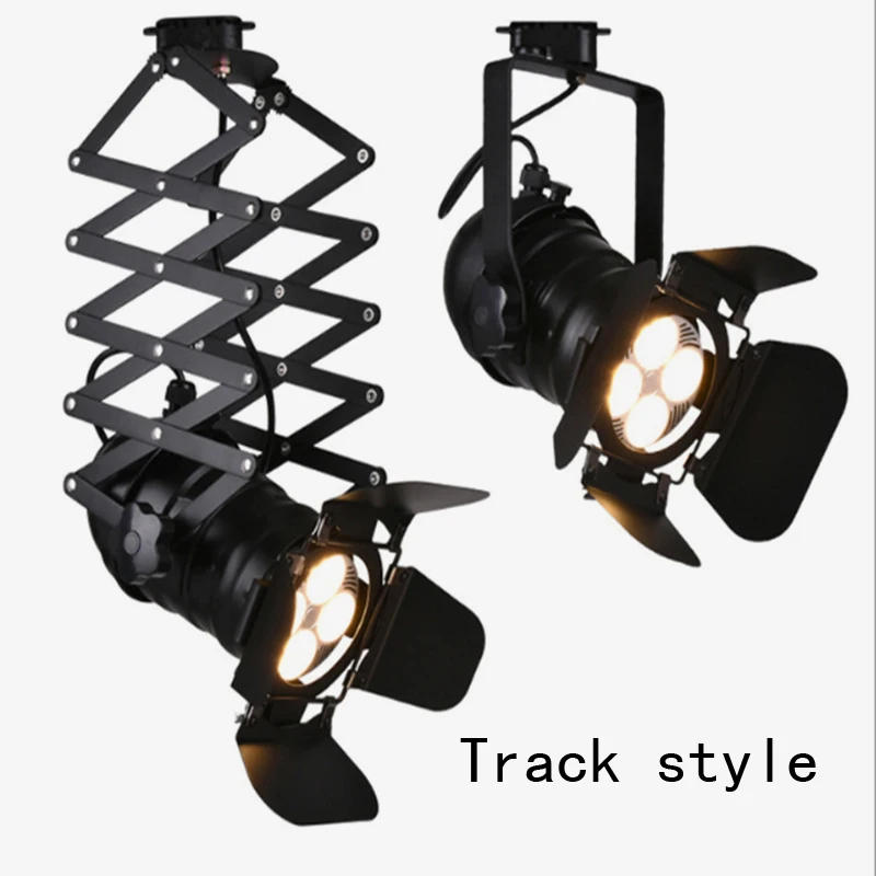 Description Picture 4 of itemExtensible LED Track Lighting Heads 2-Wires Type Rail Ceiling Spotlight E27 Base For Home Hall Clothing Shop Bar Restaurant