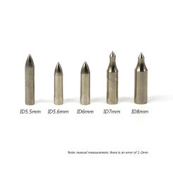 12pcs Metal Field Arrow Point Tip For OD 5.5/5.6/6/7/8mm Bamboo Wood Arrow Shaft Broadhead Arrow Head Accessory