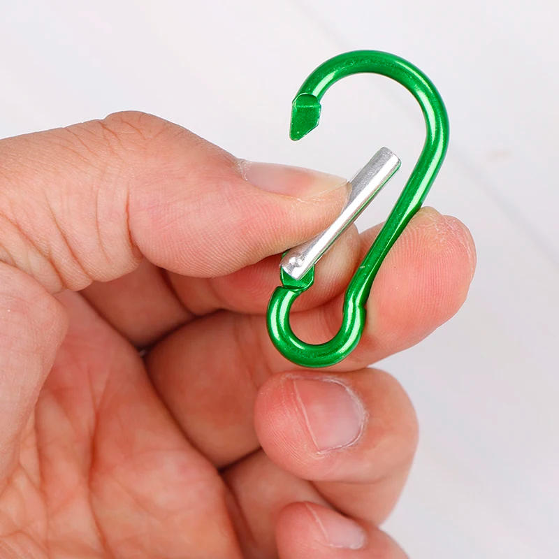 Description Picture 3 of item5Pcs/lot Aluminum Carabiner D-Ring Key Chain Clip Camping Keyring Snap Hook Outdoor Travel Kit Wholesale