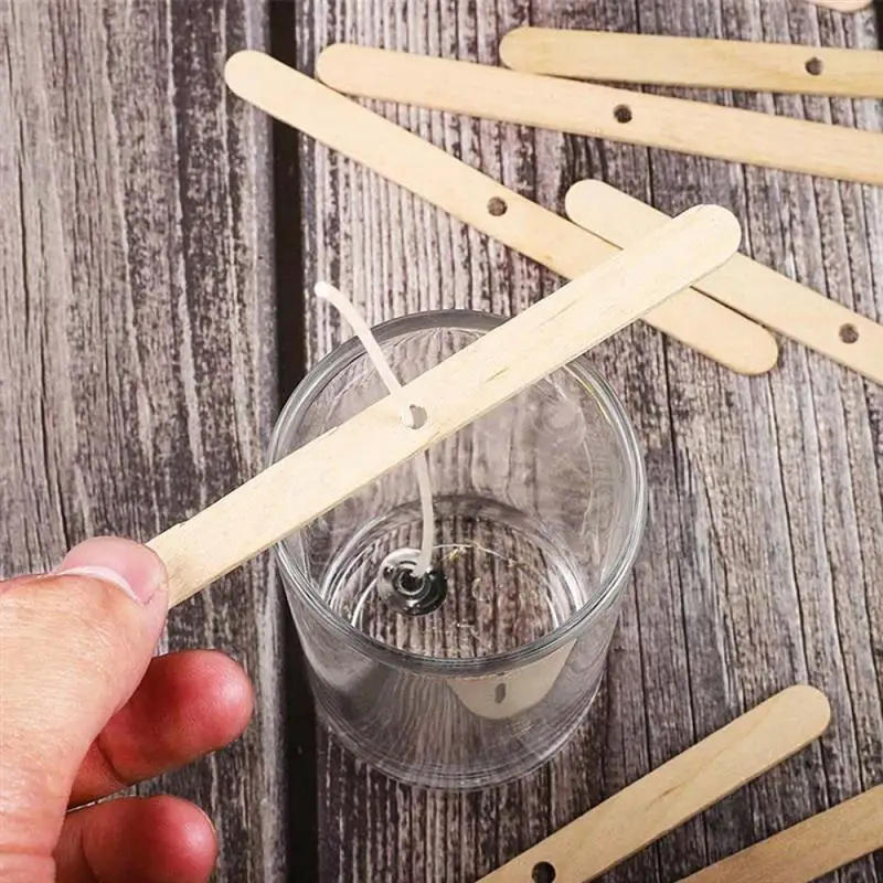 Description Picture 6 of item50pcs Wooden Wax Core Holder Soy Wax for Candles Aromatherapy Candle Making Tool candle making supplies Wick Centering Device