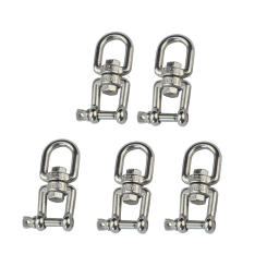 5PCS Jaw And Eye Anchor Swivel Stainless Steel 304 Connector Heavy Duty 4mm 5mm 6mm 8mm 10mm For Marine Boat Anchor Chain