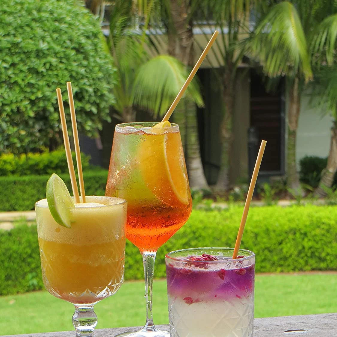 Description Picture 6 of itemPack of 100 Eco-friendly Biodegradable Drinking Straws Disposable Natural Wheat Straws Cocktail Straw Bar Milk Tea Drinks