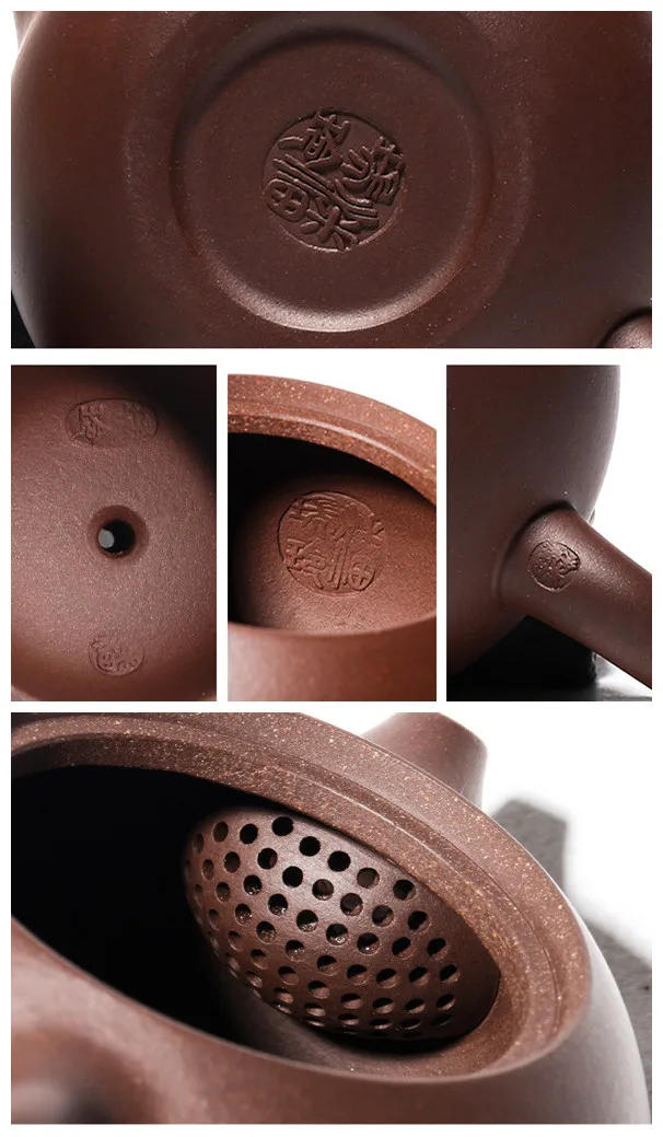Description Picture 5 of item100ml Yixing Boutique Purple Clay Teapots Ball Shaped Infuser Xishi Tea Pot Beauty Kettle Customized Zisha Tea Set Authentic