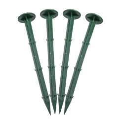 uxcell 20pcs Plastic Garden Stakes Anchors Landscape Ground Nail 200mm 7.9-inch Green for Garden DIY, Outdoors Application