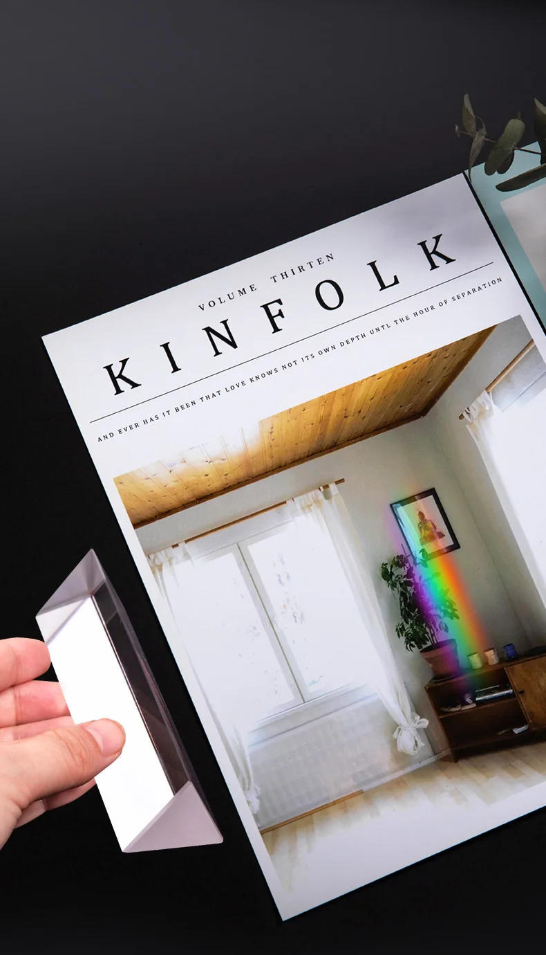 Description Picture 6 of item30*30*60 Triangular Prism Rainbow Prisma Crystal Glass Photographic Prisme Color Prisms Physics Children's Light Experiment