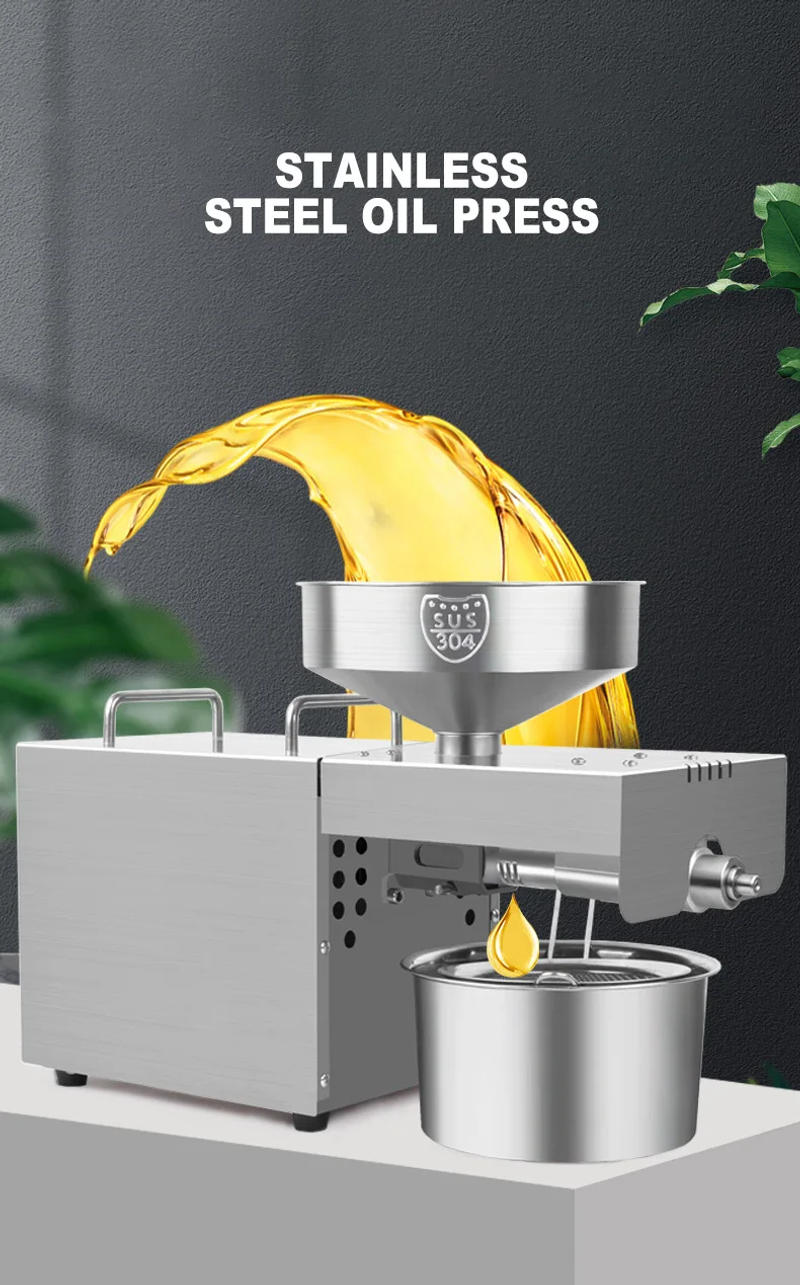 Description Picture 2 of itemHousehold Peanut Oil Presser Stainless Steel Oil Pressing Machine Small Intelligent Oil Presser Peanut Sesame Oil Fryer
