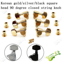 1Set 3L 3R  90 Angle Guitar String Tuning Pegs Tuners Machine Heads Guitarra Guitar Parts & Accessories Chrome-Gold-Black