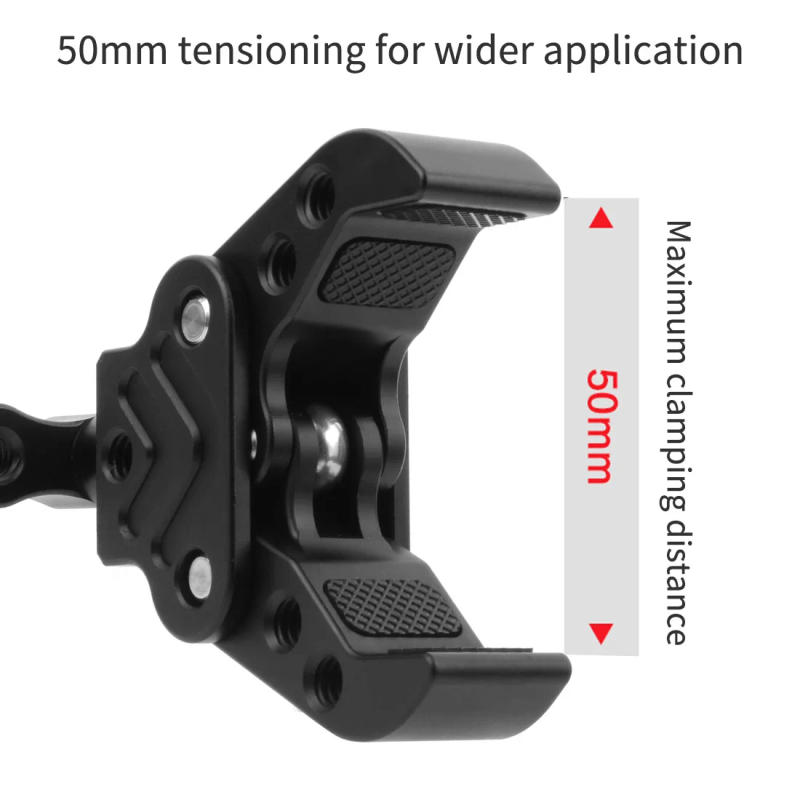 Description Picture 3 of itemCamera Magic Arm Dual Ball Head with 1/4" 3/8" Arri Crab Claw Clip Monitor Stand Super Clamp Holder Video Light DSLR Flash Rig