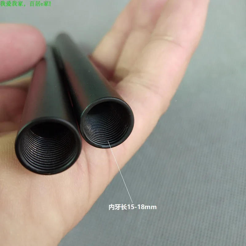 Description Picture 6 of item2pcs/lot Inner M10 Female Thread Connection Tube Screw Tube Hollow Straight Rod Retro Black Inner Tooth Tube Table Lamp DIY Part