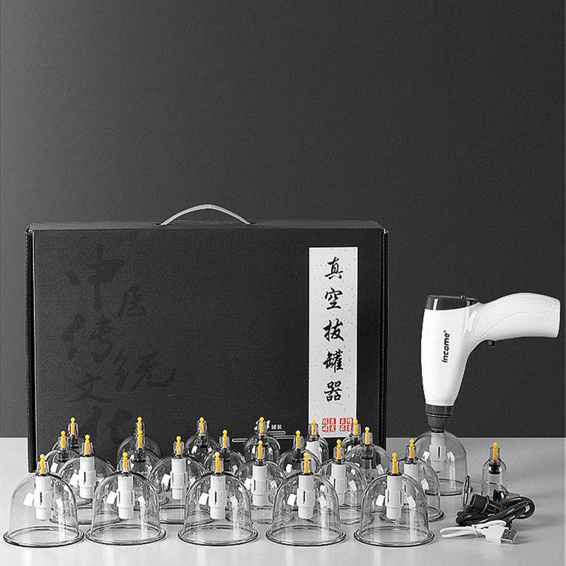 Description Picture 2 of item24/4 Cans Electric Vacuum Cupping Set Suction Cups Massage Physiotherapy Jars Chinese Medicine Anti Cellulite For Body Massager