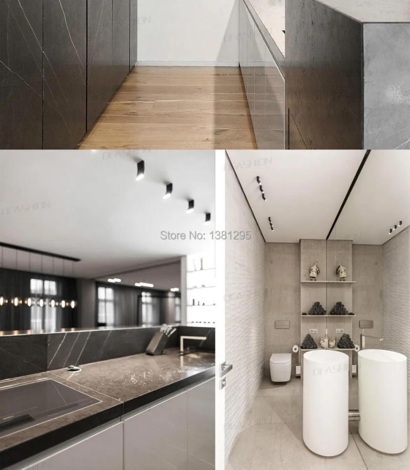 Description Picture 3 of item1PCS LED Surface Mounted Downlight Spotlight 12W Black White Rotatable 3000K 4000K 6000K Home Lamp Adjustable Ceiling Spot Light