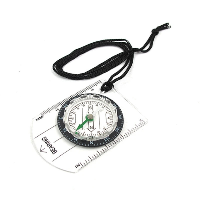 Description Picture 5 of itemOutdoor Camping Hiking Transparent Plastic Compass Compass Proportional Footprint Travel  Compass Tools travel kits