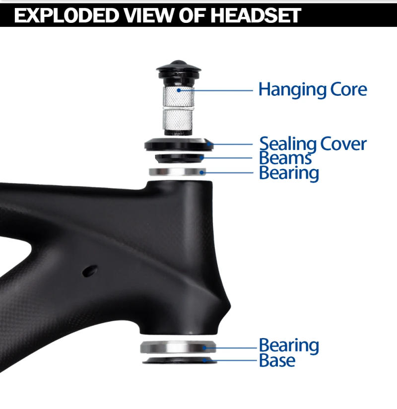 Description Picture 2 of itemBicycle Headset 28.6mm to 39.8mm Tapered Tube Fork Steering Bearing Headset 1-1/8 to 1-1/2 Tapered Head MTB Road Frame Headset