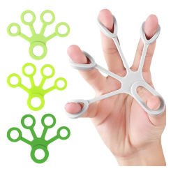 NEW 1Pcs five fingers Silicone Hand Expander Finger Training Trainer Strength Resistance Bands Wrist Exercise Fitness