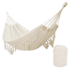 Nordic Style White Hammock Outdoor Indoor Garden Dormitory Bedroom Hanging Chair For Child Adult Swinging Single Safety Hammock