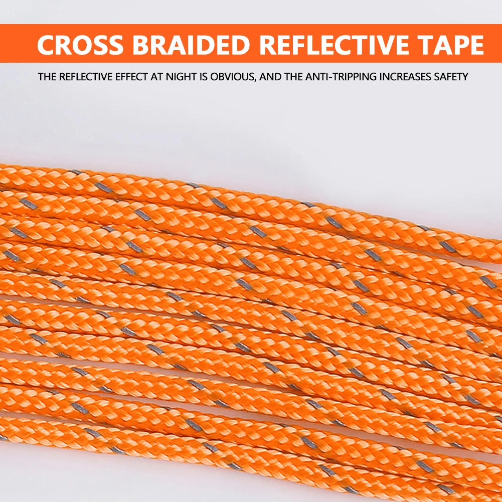 Description Picture 4 of item4m 4MM Reflective Guyline Tent Rope Multifunction Runners Guy Line Cord Paracord Outdoor Sports Camping Hiking Tent Accessories