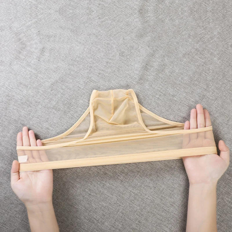 Description Picture 6 of itemTransparent Underwear Hot Man Pants Ultra-thin Perspective Mid-rise Male Mesh Slips Homme Panties Plus Size