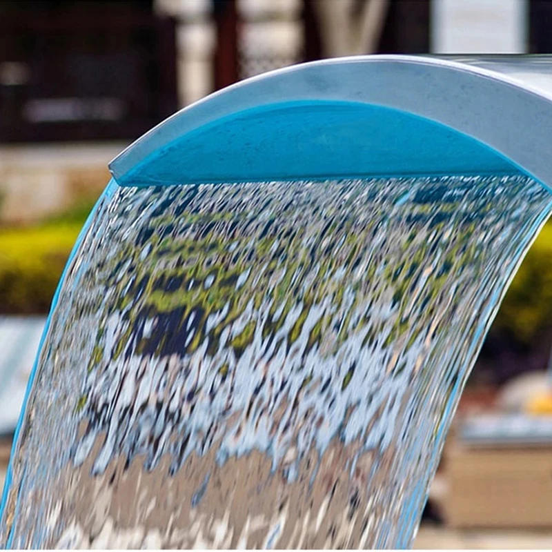 Description Picture 4 of item60x30cm Garden Pool Waterfall Stainless Steel Pool Water Fountain Pond Swimming Feature Decorative Hardware Faucet