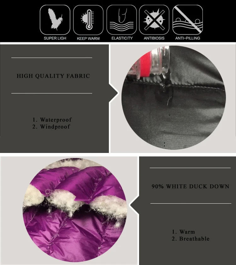 Description Picture 6 of itemWomen Puffer Jacket 15 Colors Plus Size 5XL 6XL 7XL 2025 New Spring Autumn Female Ultra Lightweight Packable Hooded Down Coats