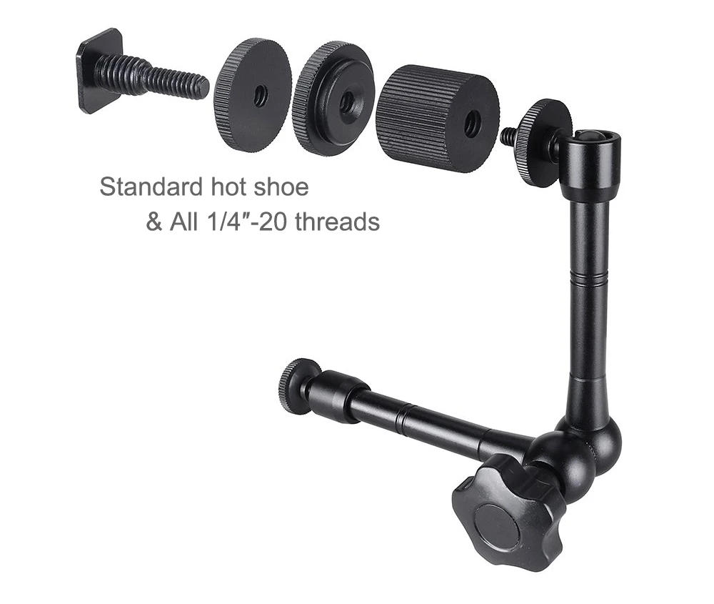 Description Picture 3 of itemSuper Clamp 7/11 inches Adjustable Magic Articulated Arm for Mounting Monitor LED Light LCD Video Camera Flash Camera DSLR