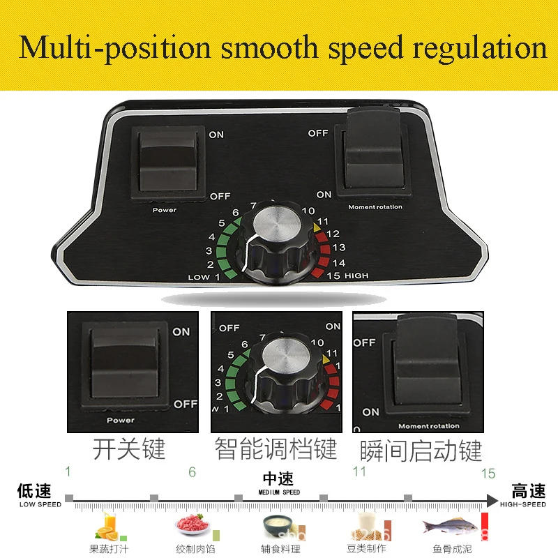 Description Picture 4 of itemIce Crushers smoothies machine commercial sound insulation solid food mixer Mute with hood Multifunction Milkshake machine