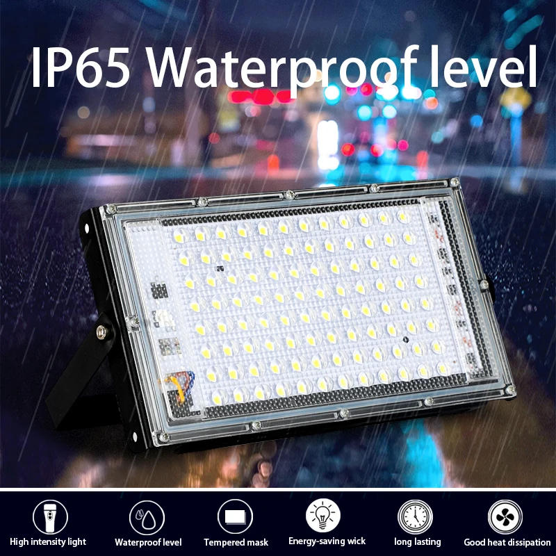 Description Picture 4 of itemLed Flood Light 100W AC 220V 230V 240V Outdoor Floodlight Spotlight IP65 Waterproof LED Street Lamp Landscape Lighting