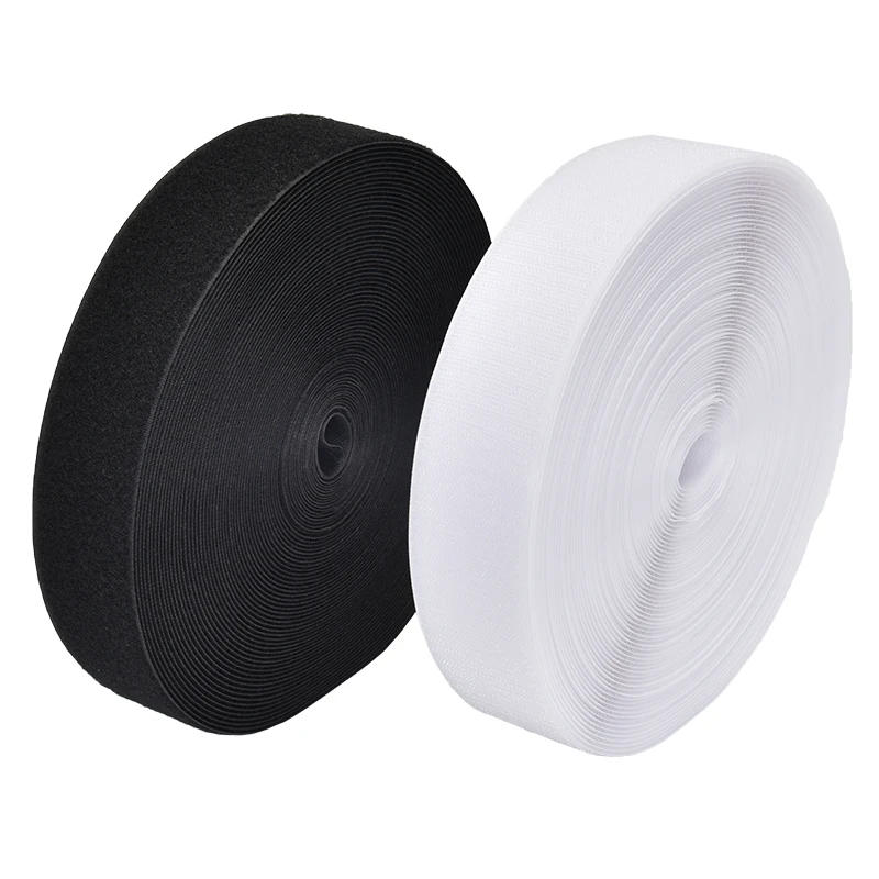 Description Picture 2 of item1Meter/Pair 16/20/25/30/38/50/100mm Adhesive Hook and loop Fastener Tape No Glue Adhesive Sewing-on Strips Magic Tape for Craft