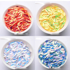 Gold glitter sequin DIY handmade 6 × 15mm three-dimensional beads wedding dress accessories accessory party decoration sequins