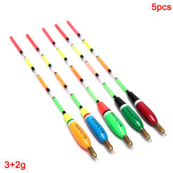 5Pcs/lot Fishing Float Barguzinsky Fir Floats Float 3+2g/4+2g/5+2g/6+2g Mix Color For Carp Fishing Fishing Tackles Tools