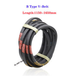 1Pcs B Type V-Belt B1150/1200/1250-1650mm Black Rubber Triangle Belt Industrial Agricultural Mechanical Transmission Belt