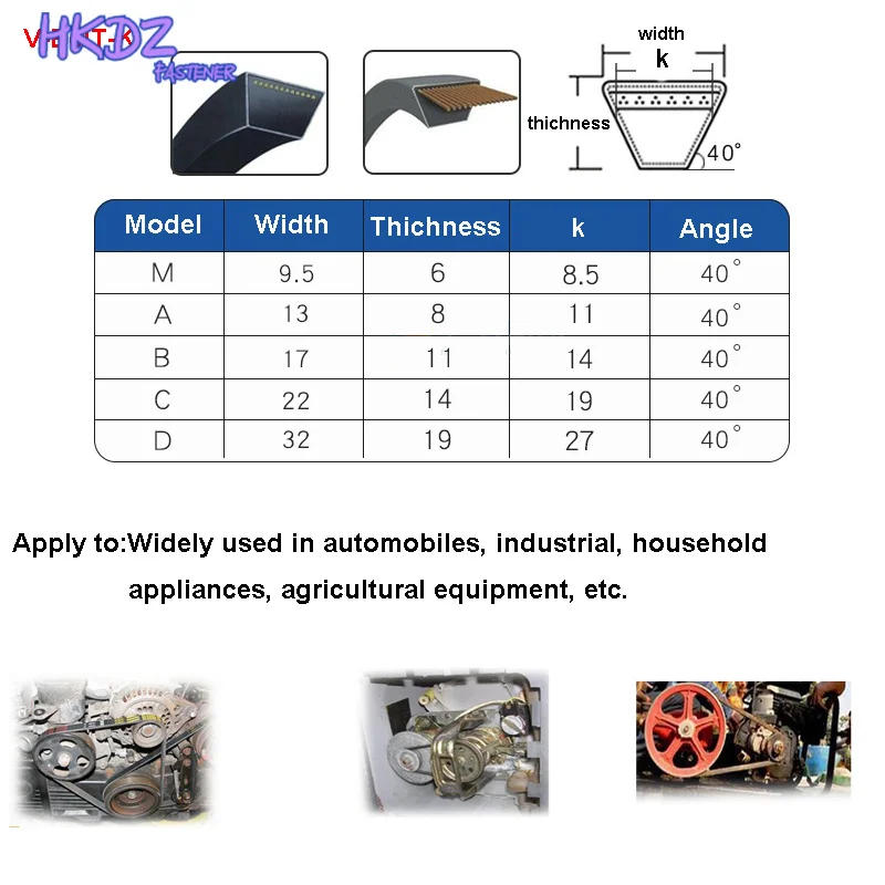 Description Picture 3 of itemA63 A64 A65 A66 A67 A68 A69 A70 A71 A72 A73 A Section Triangle Belt V-BelT Mechanical Industrial Transmission Belt Inch Size