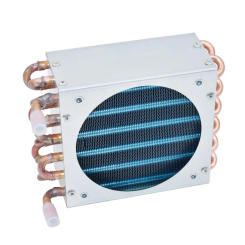 With Shell Condenser radiator freezer air-cooled water-cooled fan aluminum fin copper tube heat exchanger