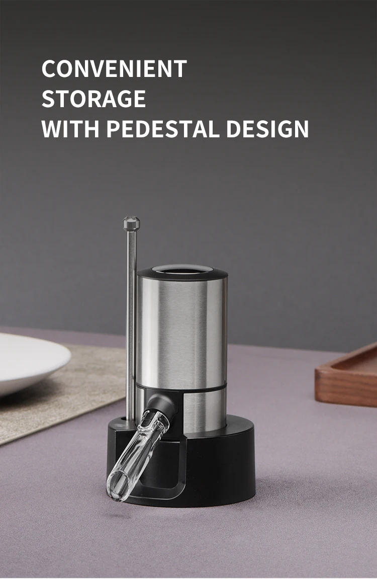 Description Picture 3 of itemElectric Wine Aerator Dispenser Bar Accessories One-touch Automatic Wine Decanter Pourer Wine Aeration for Party aerador vinho