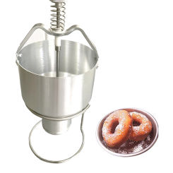 Stainless Steel 2.5L Donut Maker Waffle Dispenser Donut Mould Snack Machine Manual Food Processor Adjustment Size